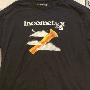 Black Graphic T-Shirt with Yellow Design